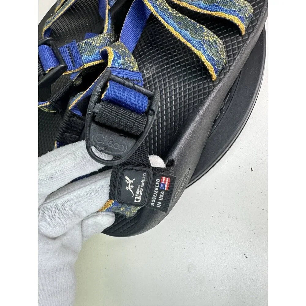 Chaco Z/2 Sandals Women's Sz  11W National Park Foundation Edition Blue/Gold